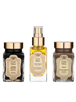 LA SULTANE DE SABA HAMAM RITUALS NEUTRAL BODY CARE SET – KŪNO PRIEŽIŪROS RINKINYS – JUODAS MUILAS, GROŽIO ALIEJUS, RASSOUL