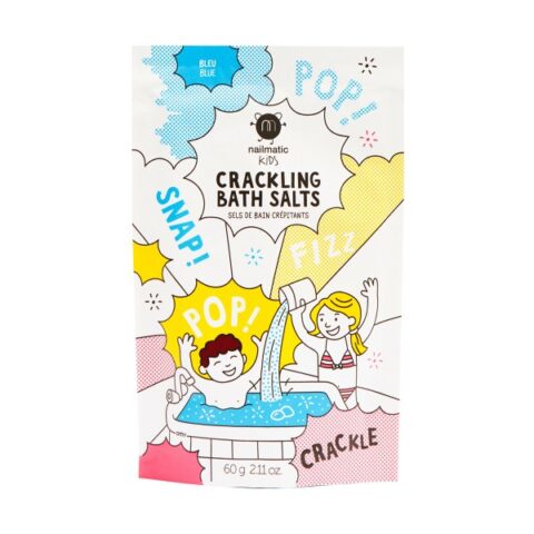 Nailmatic KIDS Blue Crackling Bath Salts Spragsinti vonios druska, 60g