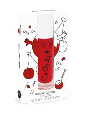Nailmatic KIDS CHERRY Rollette Lip Gloss Vyšnių skonio lūpų blizgesys, 6.5ml
